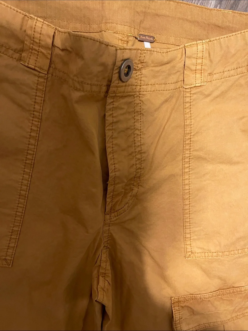 Free People women’s Cargo Pants in Mustard